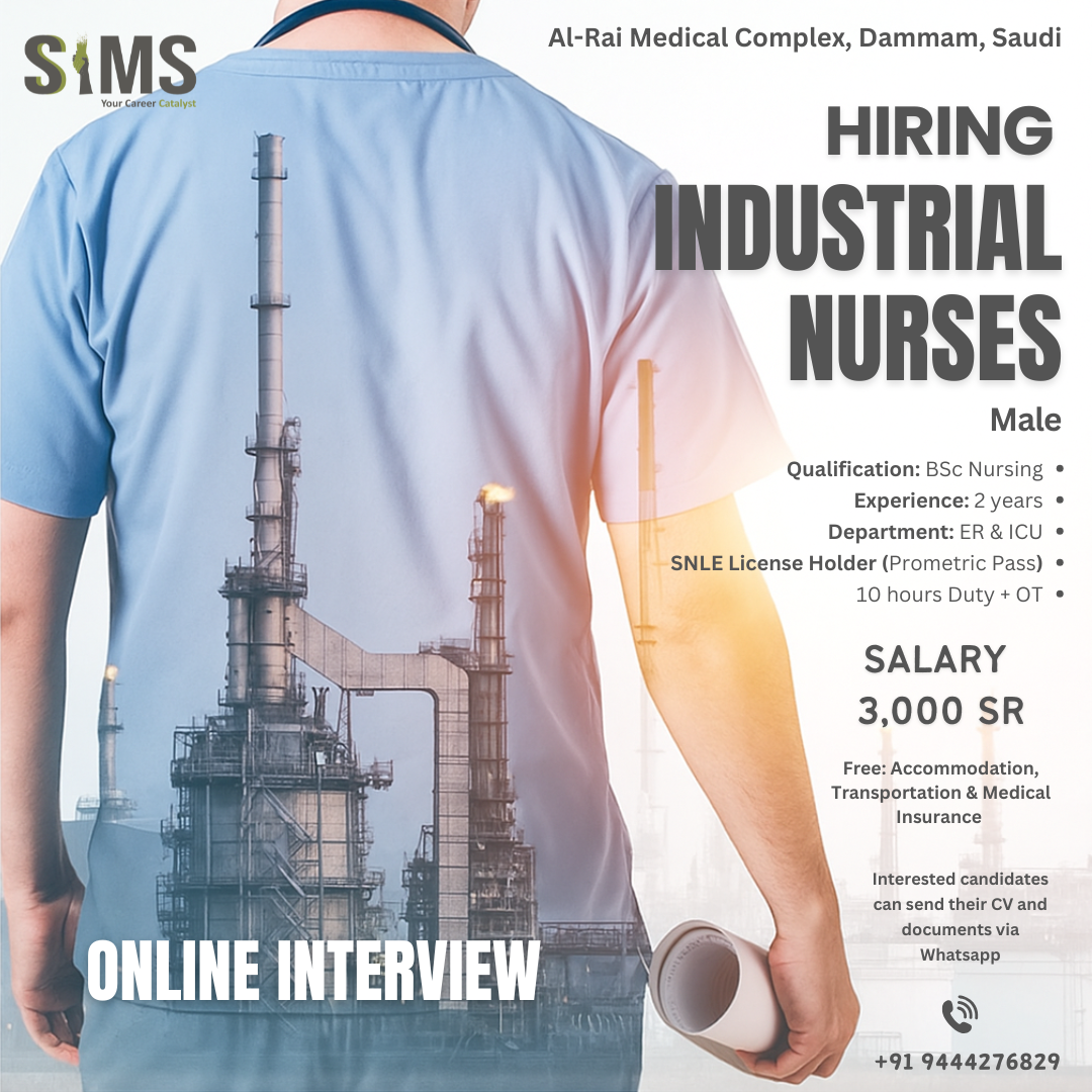 Industrial Nurse (Male) — job poster